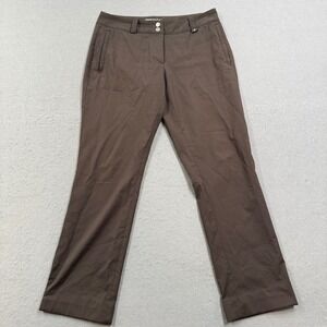 Nike Golf Pants Women's 6 Brown Dri-FIT Tour Performance Straight Leg Activewear